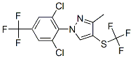 1-[2,6-Dichloro-4-(trifluoromethyl)phenyl]-3-methyl-4-(trifluoromethylthio)-1H-pyrazole Struktur