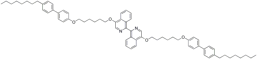 1,1'-Biisoquinoline, 4,4'-bis[[6-[(4'-octyl[1,1'-biphenyl]-4-yl)oxy]hexyl]oxy]- Struktur