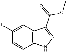 METHYL 5-IODO-1H-INDAZOLE-3-CARBOXYLATE Struktur