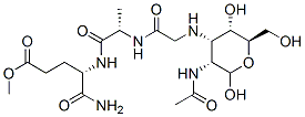 methyl (4S)-4-[[(2S)-2-[[2-[[(3R,4S,5S,6R)-3-acetamido-2,5-dihydroxy-6 -(hydroxymethyl)oxan-4-yl]amino]acetyl]amino]propanoyl]amino]-4-carbam oyl-butanoate Struktur