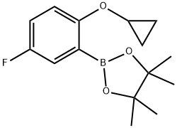 2-(2-cyclopropoxy-5-fluorophenyl)-4,4,5,5-tetraMethyl-1,3,2-dioxaborolane Struktur