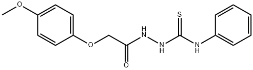 2-[2-(4-methoxyphenoxy)acetyl]-N-phenyl-1-hydrazinecarbothioamide Struktur