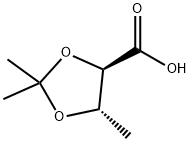 1,3-Dioxolane-4-carboxylicacid,2,2,5-trimethyl-,(4R-trans)-(9CI) Struktur