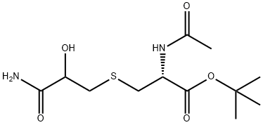 N-Acetyl-S-(3-aMino-2-hydroxy-3-oxopropyl)-L-cysteine-1,1-diMethylethyl Ester Struktur