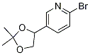 2-broMo-5-(2,2-diMethyl-1,3-dioxolan-4-yl)pyridine Struktur