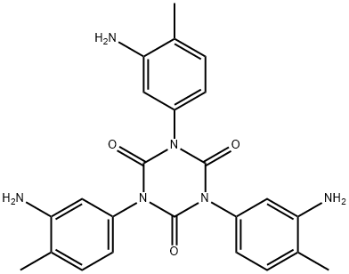 Tris-(3-amino-4-methylphenyl)-isocyanurate Struktur