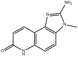 2-Amino-3,6-dihydro-3-methyl-7H-imidazo[4,5-f]quinolin-7-one Struktur