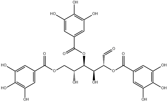 2,4,6-tri-O-galloylglucose Struktur