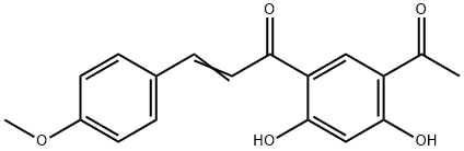 1-(5-Acetyl-2,4-dihydroxyphenyl)-3-(4-methoxyphenyl)-2-propen-1-one Struktur