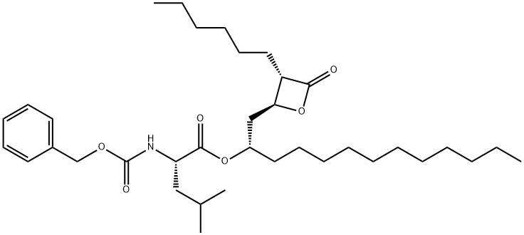 N-Deformyl-N-benzyloxycarbonyl Orlistat Struktur