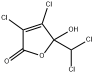 3,4-dichloro-5-(dichloromethyl)-5-hydroxy-furan-2-one Struktur