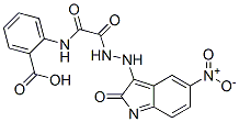 2-[[[(5-nitro-2-oxo-indol-3-yl)amino]carbamoylformyl]amino]benzoic acid Struktur