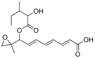 8-(2-Hydroxy-3-methylvaleryloxy)-8-(2-methyloxiranyl)-2,4,6-octatrienoic acid Struktur