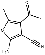 4-ACETYL-2-AMINO-5-METHYL-3-FURONITRILE Struktur