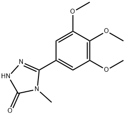 2,4-Dihydro-4-methyl-5-(3,4,5-trimethoxyphenyl)-3H-1,2,4-triazol-3-one Struktur