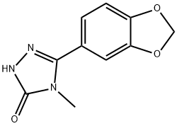 2,4-Dihydro-5-(1,3-benzodioxol-5-yl)-4-methyl-3H-1,2,4-triazol-3-one Struktur