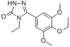 2,4-Dihydro-5-(4-ethoxy-3,5-dimethoxyphenyl)-4-ethyl-3H-1,2,4-triazol- 3-one Struktur