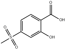 2-Hydroxy-4-methanesulfonylbenzoicacid Struktur