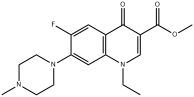 Methyl 1-ethyl-6-fluoro-7-(4-Methylpiperazin-1-yl)-4-oxo-1,4-dihydroquinoline-3-carboxylate Struktur