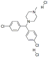 1-[bis(4-chlorophenyl)methyl]-4-methyl-piperazine dihydrochloride Struktur