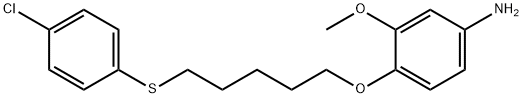 4-[5-(4-chlorophenyl)sulfanylpentoxy]-3-methoxy-aniline Struktur