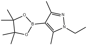 1-ethyl-3,5-dimethyl-4-(4,4,5,5-tetramethyl-1,3,2-dioxaborolan-2-yl)-1H-pyrazole Struktur