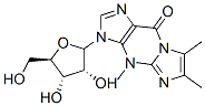 3-ribofuranosyl-4,9-dihydro-4,6,7-trimethyl-9-oxoimidazo(1,2-a)purine Struktur