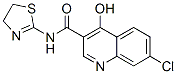 7-Chloro-N-[(4,5-dihydrothiazol)-2-yl]-4-hydroxy-3-quinolinecarboxamide Struktur