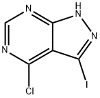 4-chloro-3-iodo-1H-pyrazolo[3,4-d]pyrimidine Struktur