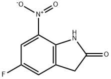 5-fluoro-7-nitro-1,3-dihydro-indol-2-one Struktur