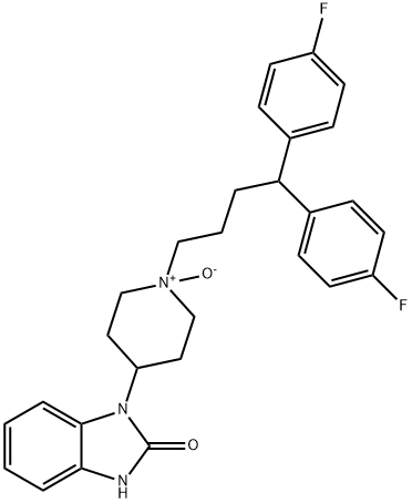 1-[1-[4,4-Bis(4-fluorophenyl)butyl]-1-oxido-4-piperidinyl]-1,3-dihydro-2H-benziMidazol-2-one Struktur