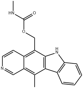 5-(hydroxymethyl)-11-methyl-6H-pyrido(4,3-b)carbazole N-methylcarbamate Struktur