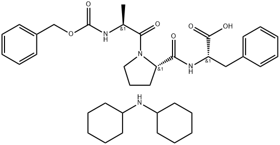 N-CBZ-ALA-PRO-PHE DICYCLOHEXYLAMMONIUM Struktur