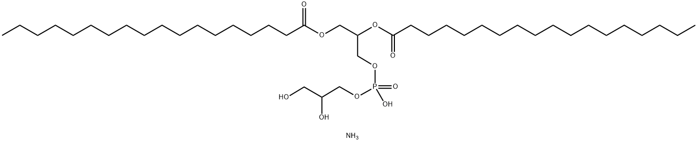 1,2-DIOCTADECANOYL-SN-GLYCERO-3-PHOSPHO-RAC-[1-GLYCEROL] AMMONIUM SALT Struktur