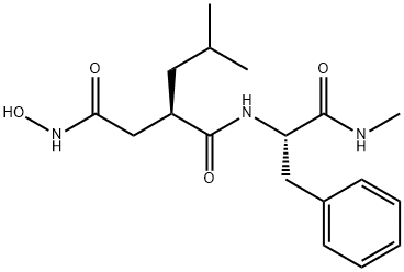 3-((benzyl)(methylaminocarbonyl)methylaminocarbonyl)N-hydroxy-5-methylhexanamide Struktur