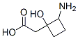 2-amino-1-hydroxycyclobutane-1-acetic acid Struktur