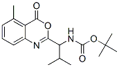 (1-(5-methyl-4-oxo-4H-3,1-benzoxazin-2-yl)-2-methylpropyl)carbamic acid 1,1-dimethylethyl ester Struktur