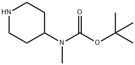 4-N-叔丁氧羰基-4-N-甲基氨基哌啶 結(jié)構(gòu)式