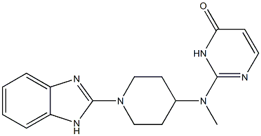 2-((1-(1H-Benzimidazol-2-yl)-4-piperidinyl)methylamino)-4(1H)-pyrimidi none Struktur