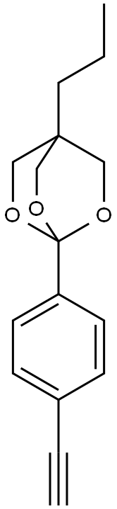 1-(4-ethynylphenyl)-4-propyl-2,6,7-trioxabicyclo(2.2.2)octane Struktur