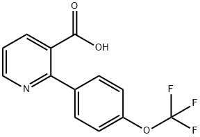 2-[4-(trifluoromethoxy)phenyl]nicotinic acid Struktur