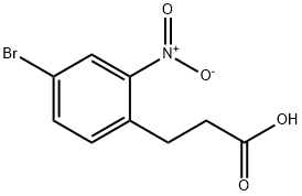 3-(4-BroMo-2-nitrophenyl)propionic acid, 96% Struktur