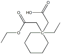 1,1-Cyclohexanediacetic acid diethyl ester Struktur