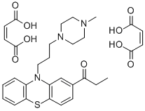 1-Propanone, 1-(10-(3-(4-methyl-1-piperazinyl)propyl)phenothiazin-2-yl )-, dimaleate Struktur