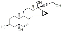 (3β,5β,15α,16α,17β)-15,16-Dihydro-17-(3-hydroxy-1-propynyl)-3'H-cycloprop[15,16]androsta-6,15-diene-3,5,17-triol Struktur