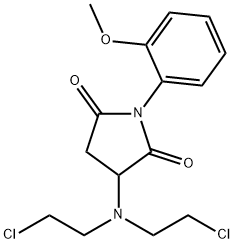 3-(N,N-bis(2-chloroethyl)amino)-1-(2'-methoxyphenyl)pyrrolidine-2,5-dione Struktur