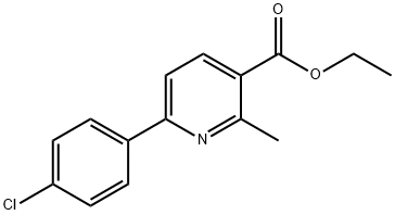 ETHYL 6-(4-CHLOROPHENYL)-2-METHYLPYRIDINE-3-CARBOXYLATE Struktur