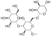 (2R,3S,4S,5S,6R)-2-[(2S,3S,4S,5R,6R)-3,5-dihydroxy-2-methoxy-6-[[(2R,3S,4S,5R)-3,4,5-trihydroxyoxan-2-yl]oxymethyl]oxan-4-yl]oxy-6-(hydroxymethyl)oxane-3,4,5-triol Struktur