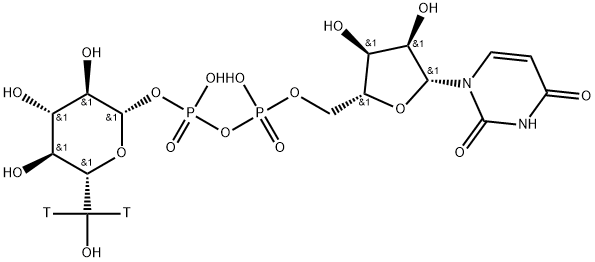 URIDINE DIPHOSPHATE GLUCOSE, [GLUCOSE-6-3H] Struktur