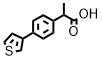 2-[4-(3-Thienyl)phenyl]propionic acid methyl ester (free acid) Struktur